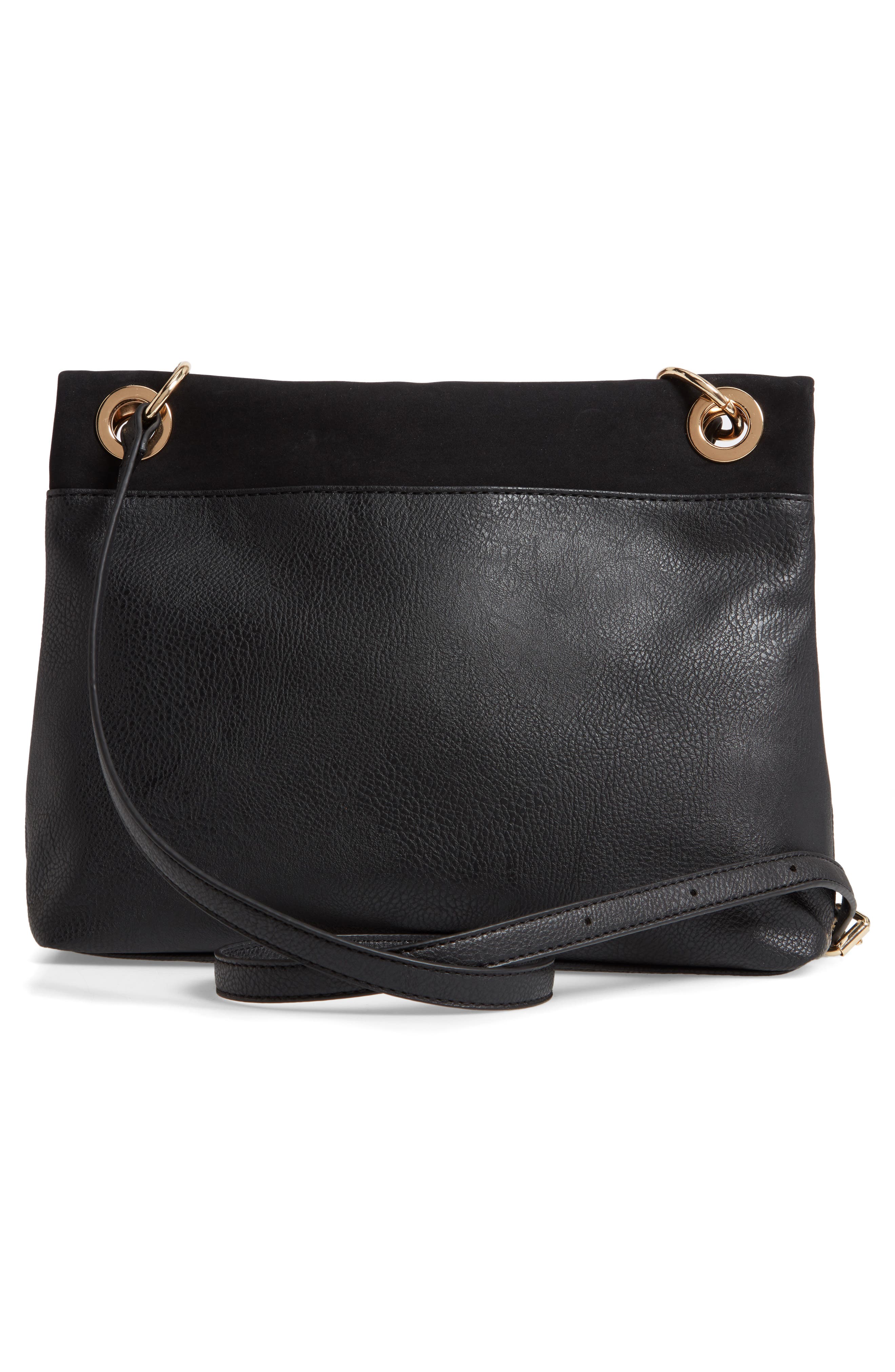 BP. Faux Leather Foldover Tassel Crossbody Bag, Alternate, color, 