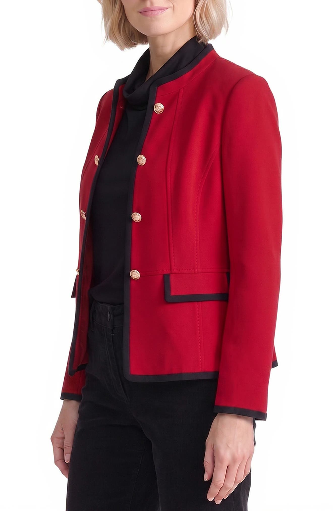 Jones New York Military Open Front Jacket (Women) | Nordstrom