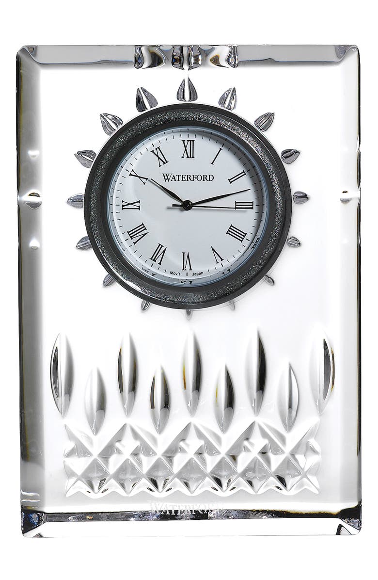 Waterford Lismore Lead Crystal Clock, Alternate, color, Crystal