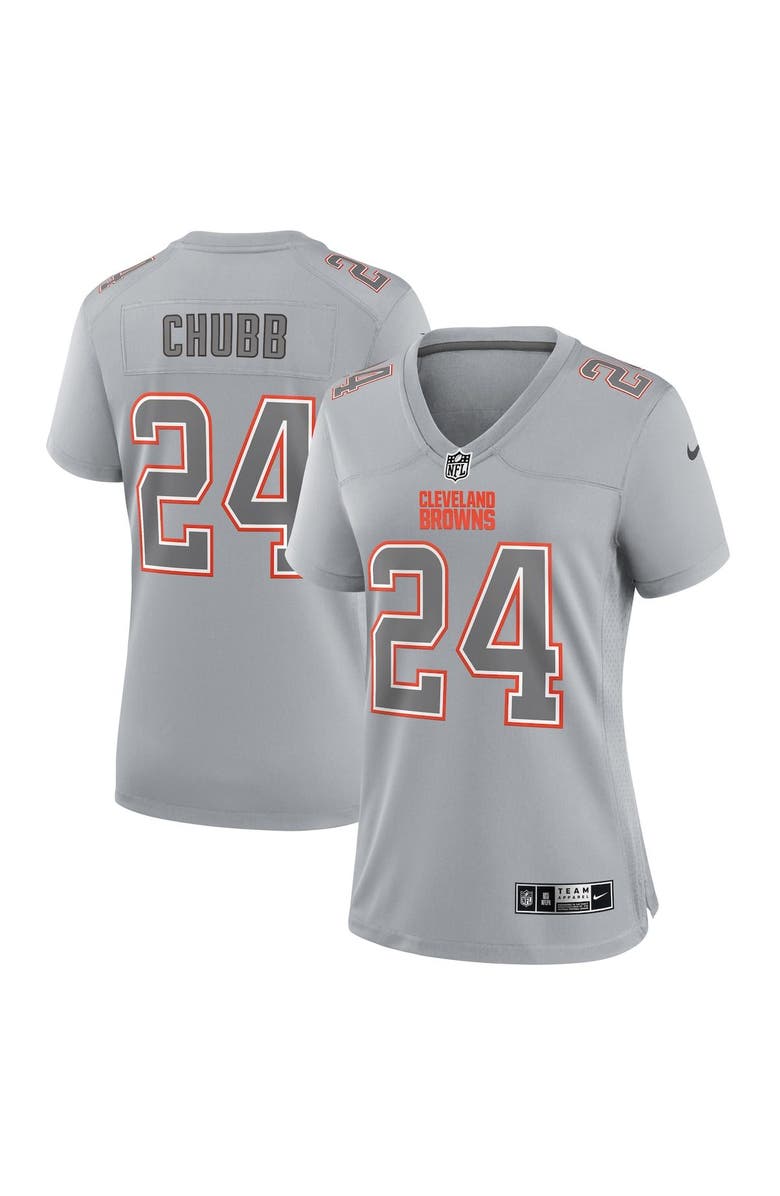 Nike Women's Nike Nick Chubb Gray Cleveland Browns Atmosphere Fashion Game Jersey, Alternate, color,