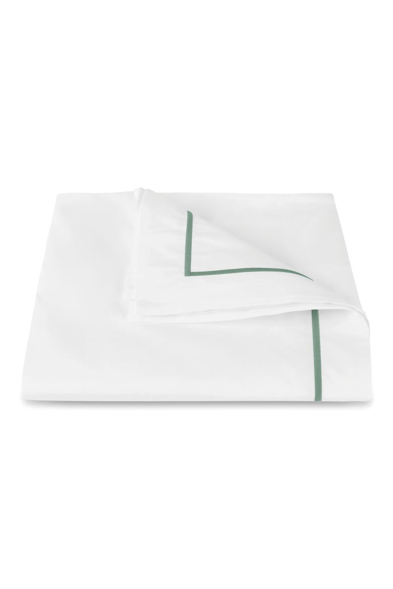 Bergamo Cotton Percale Duvet Cover, Main, color, CELADON