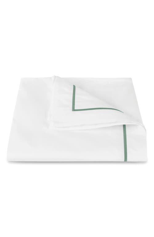Matouk Bergamo Cotton Percale Duvet Cover In White