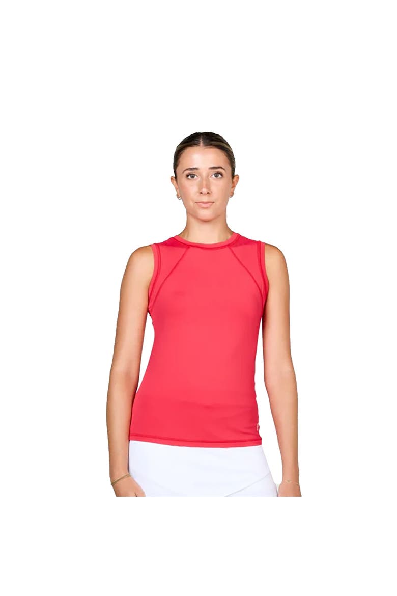 UV Colors Womens Sleeveless Tennis Shirt, Main, color, Berry Red