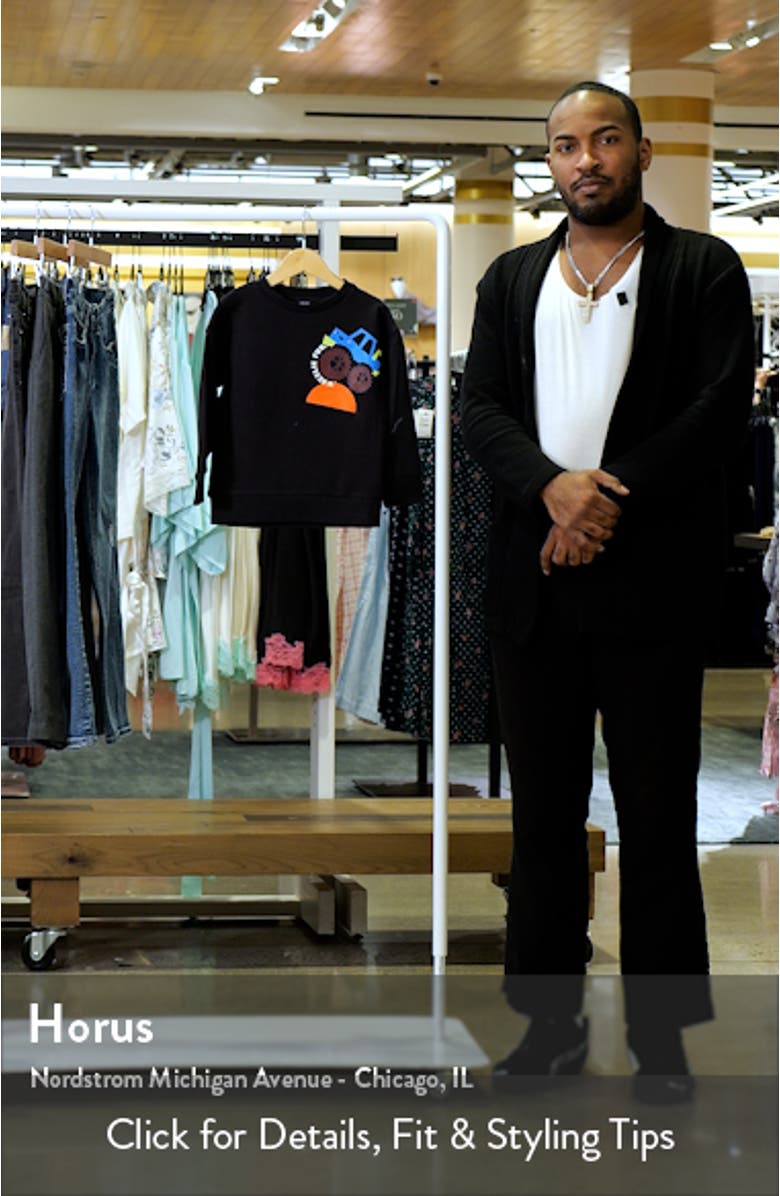 Kids' Wheelie Fun Cotton Graphic Sweatshirt, sales video thumbnail