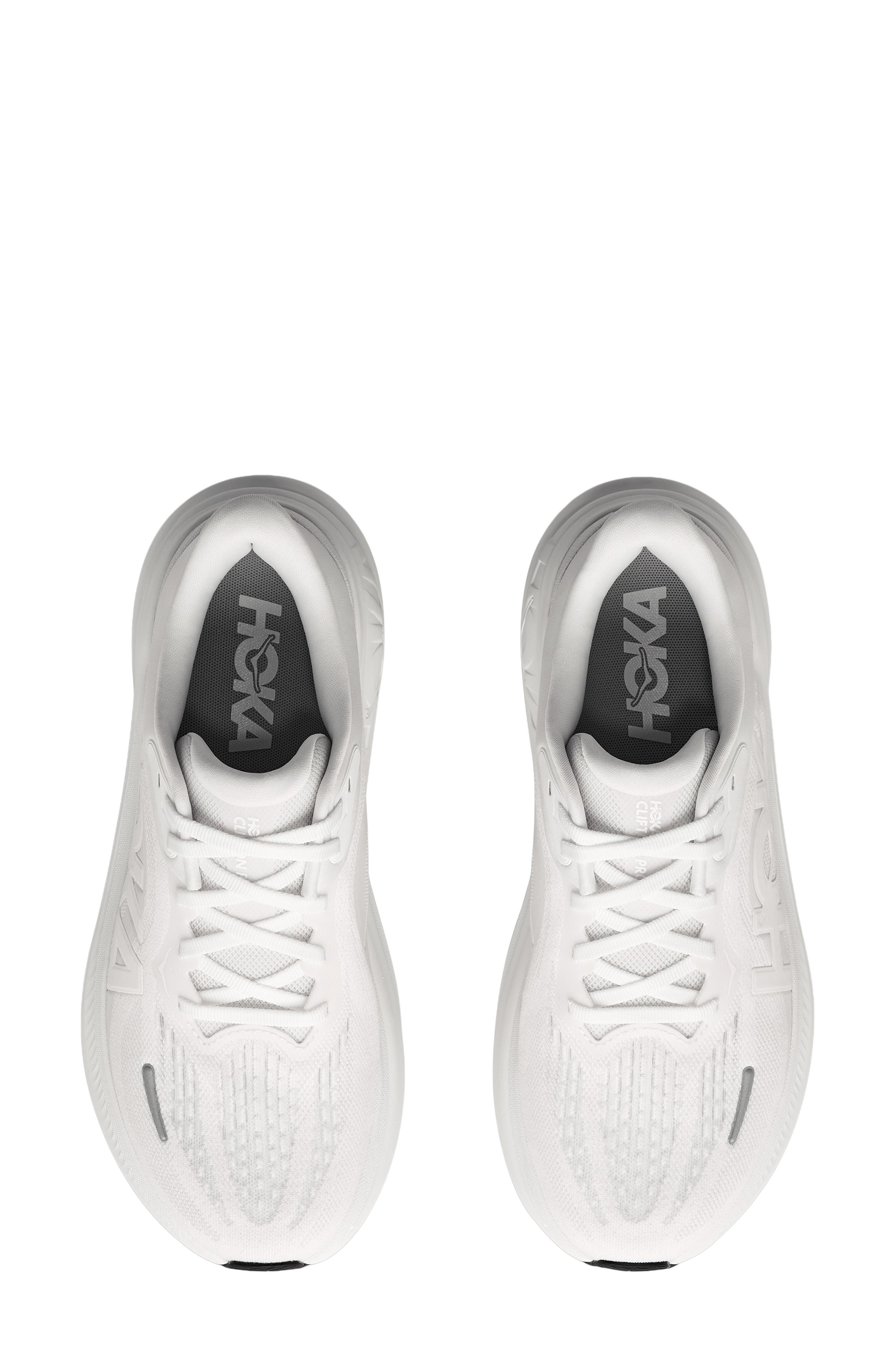 Clifton PRO Glimmer Running Shoe, Alternate, color, WHITE / WHITE