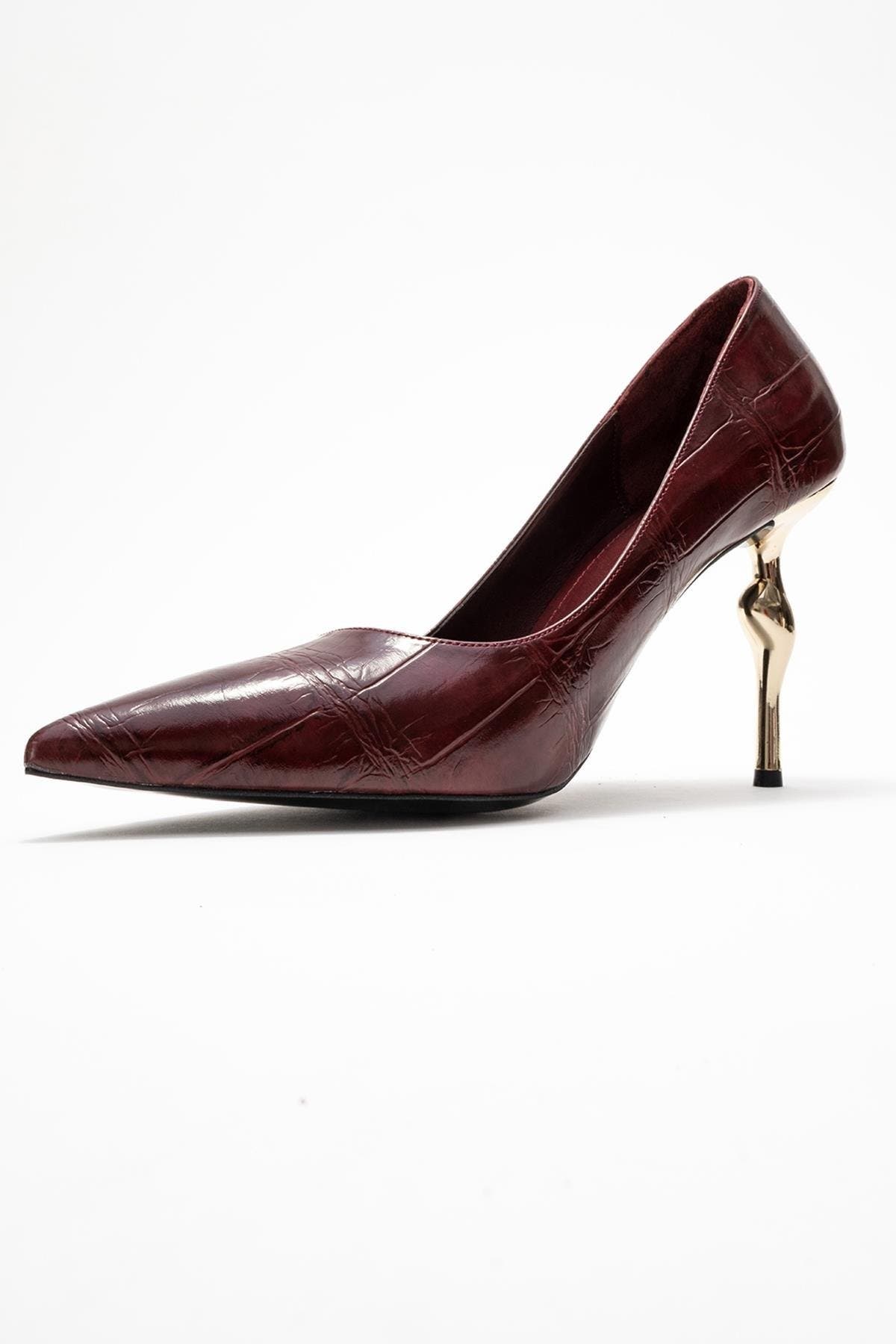 Hudson Pointed Toe Pump, Alternate, color, Burgundy Printed