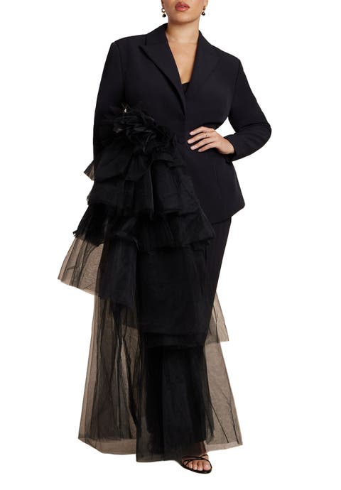 Dramatic Tiered Tulle Blazer