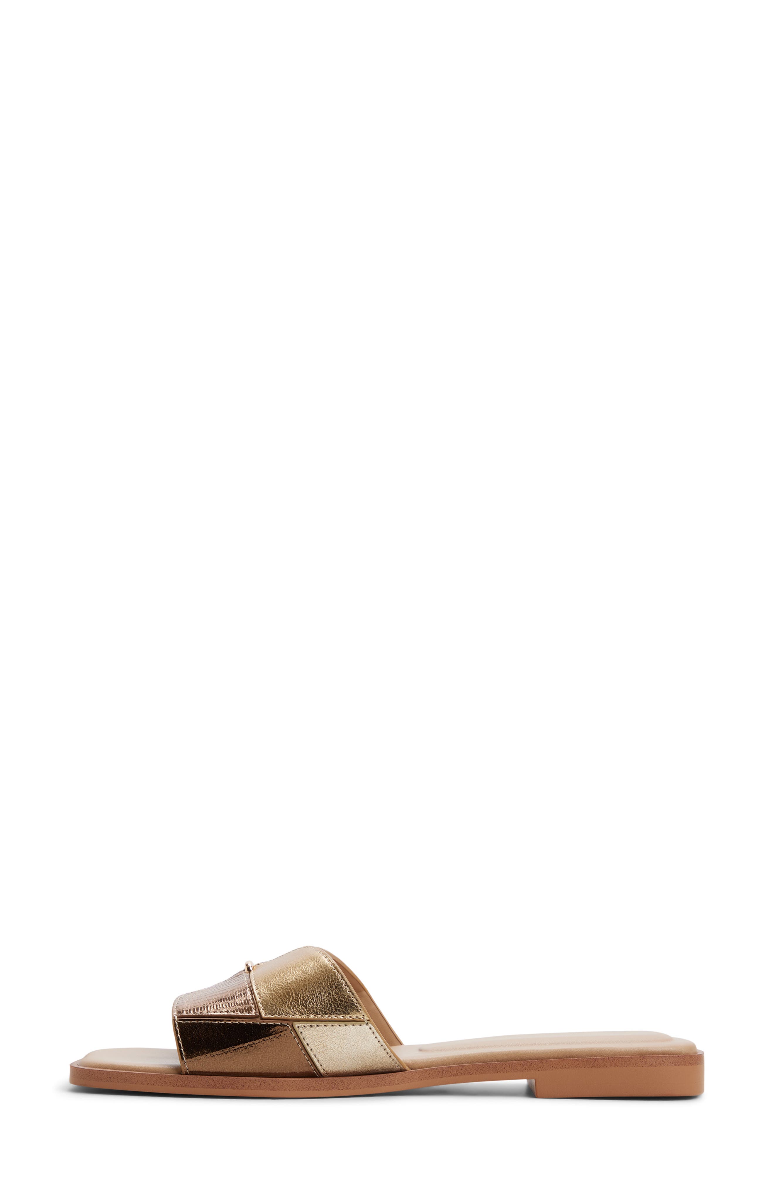 Itsandalmix Leather Slide Sandal, Alternate, color, GOLD