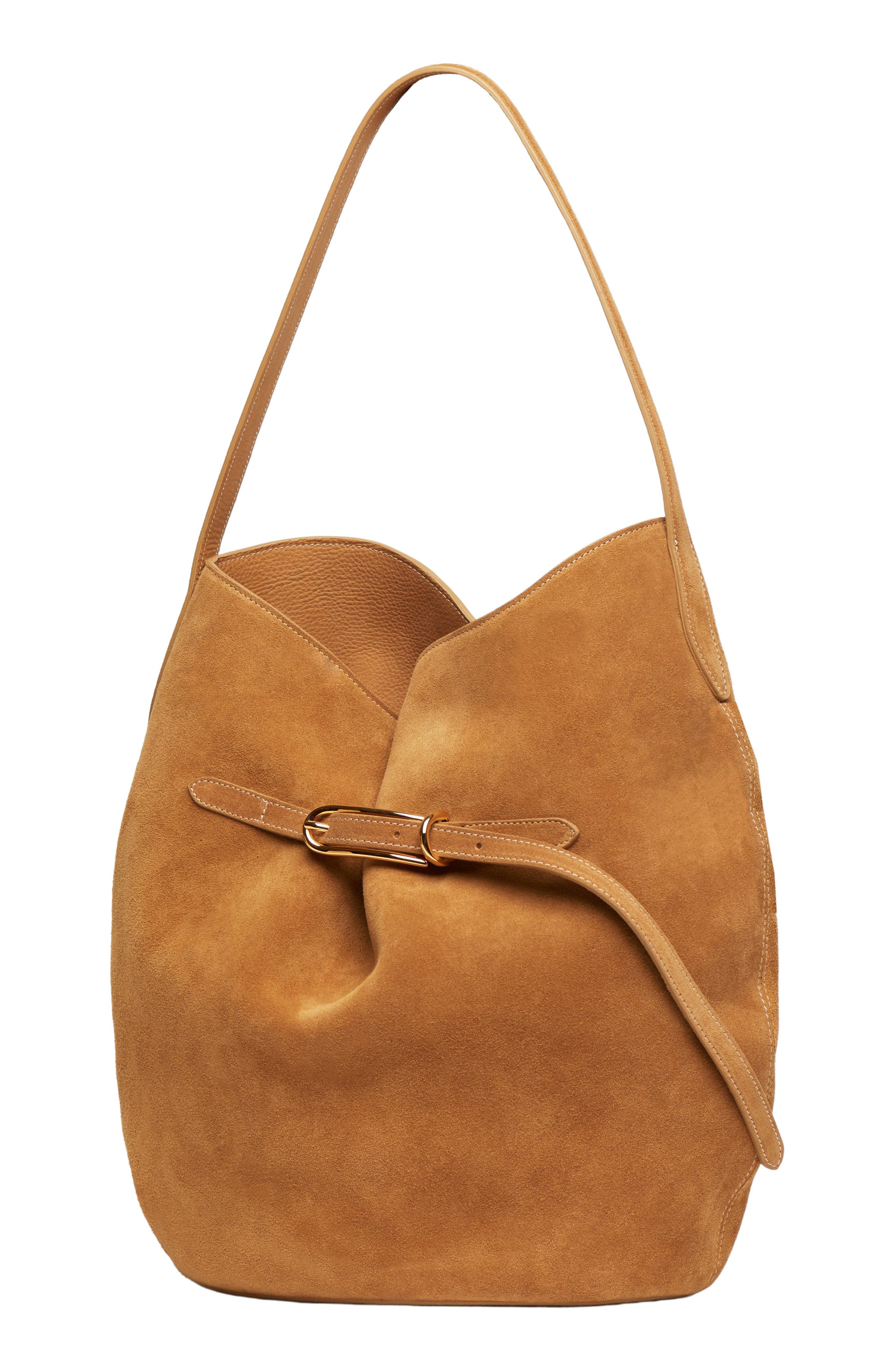 LIFFNER Large Belted Bucket Bag, Alternate, color, Rhum