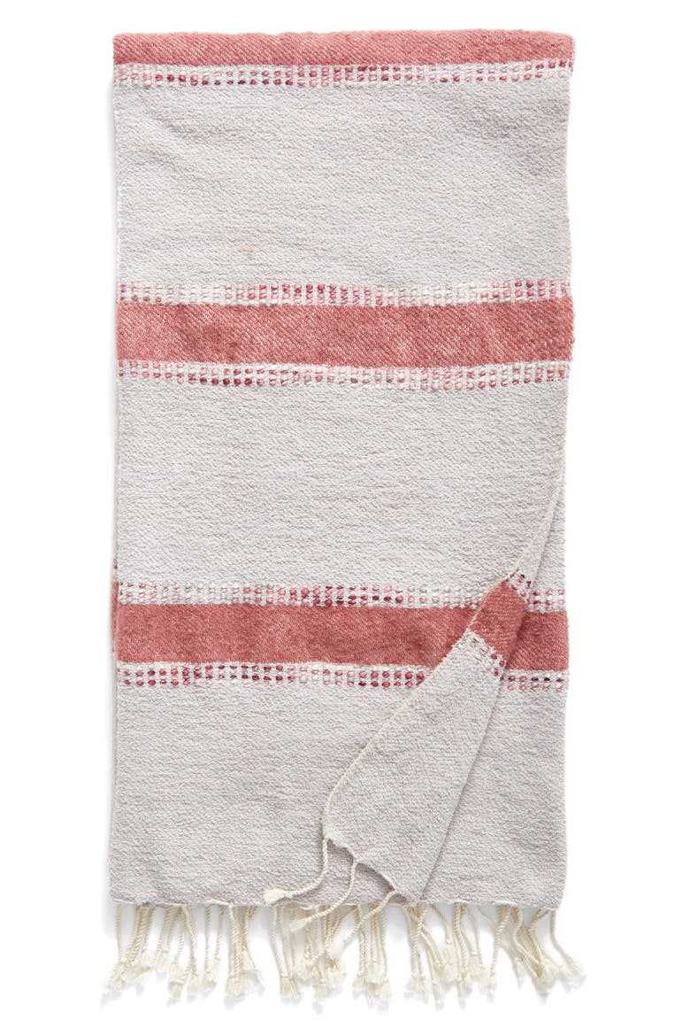 Brushed Stripe Throw, Main, color, GREY VAPOR MULTI
