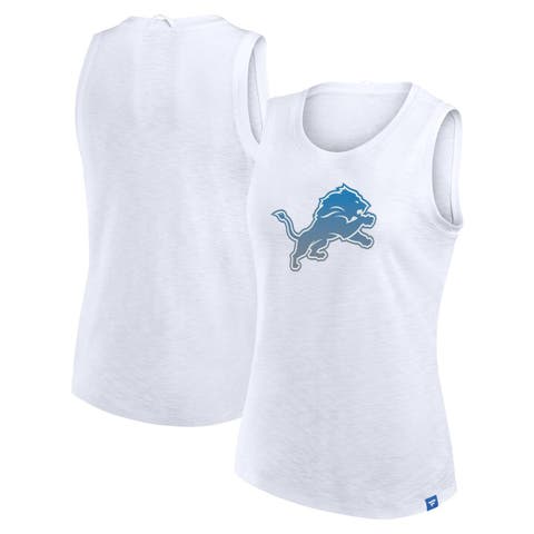 Women's Fanatics  White Detroit Lions Slub Tank Top