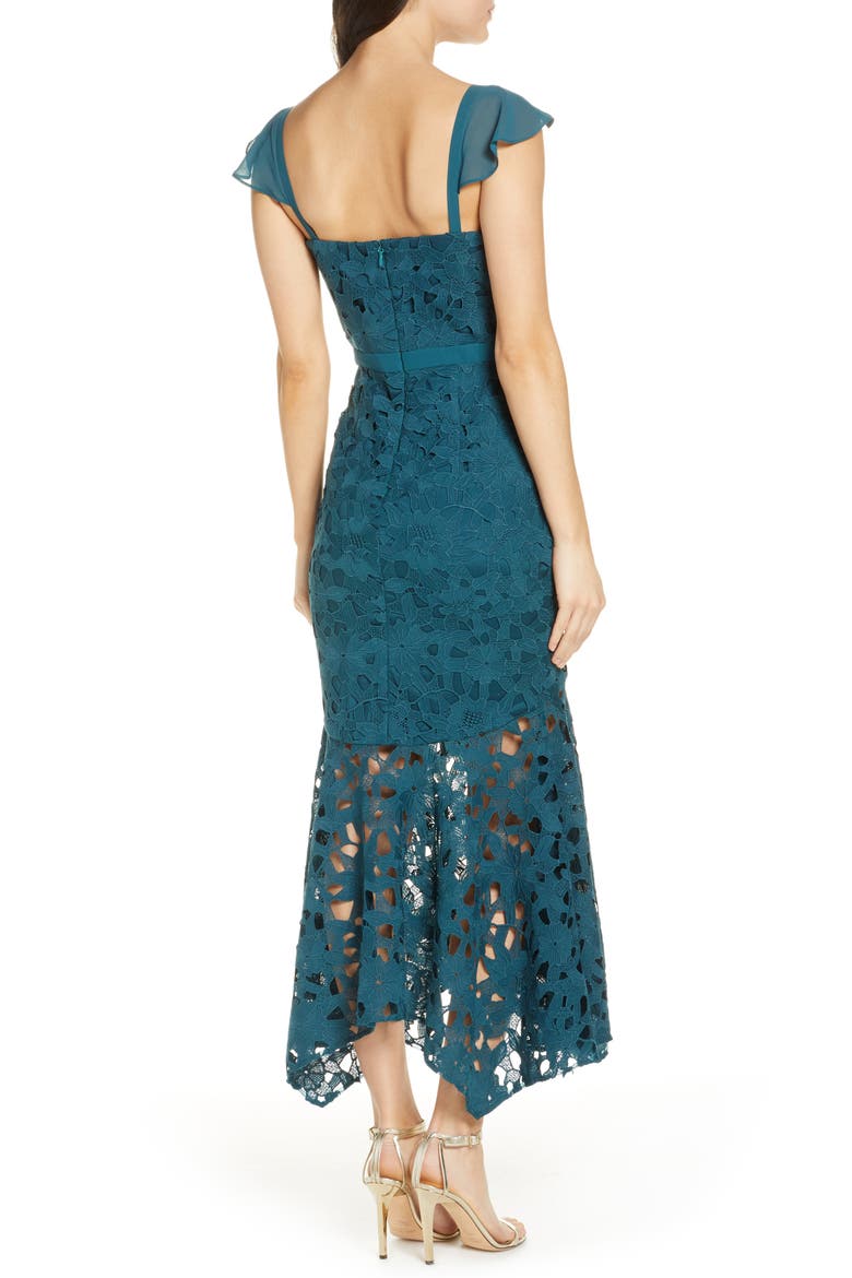 Lupita Lace Mermaid Dress, Alternate, color, TEAL