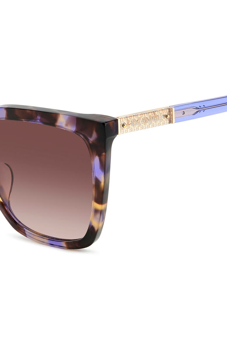 Kate Spade New York marlowe 55mm gradient square sunglasses, Alternate, color, Havana Multi/ Brown Gradient