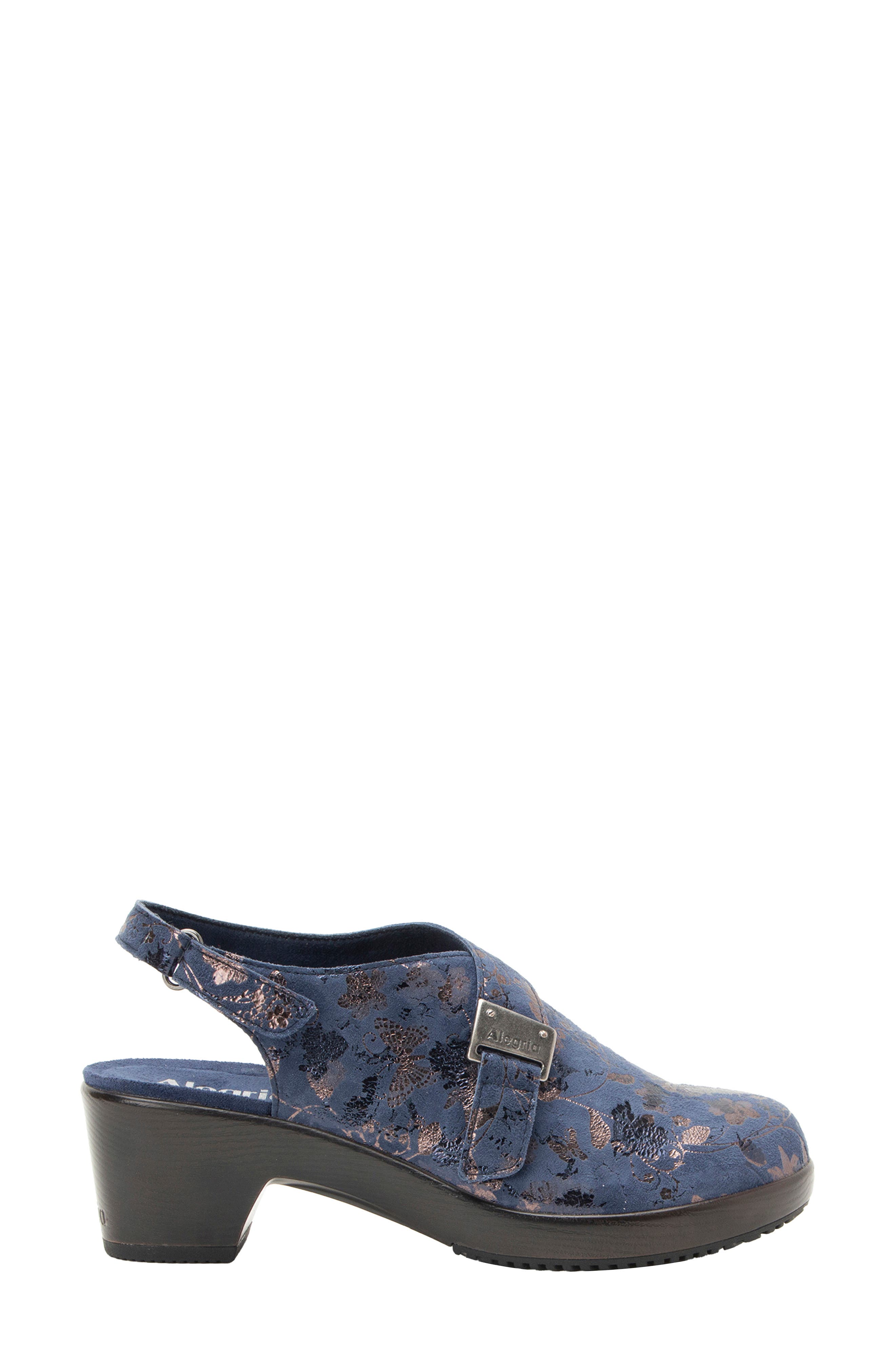 Maribel Baroque Leather Clog, Alternate, color, 6510 LUMEN NAVY