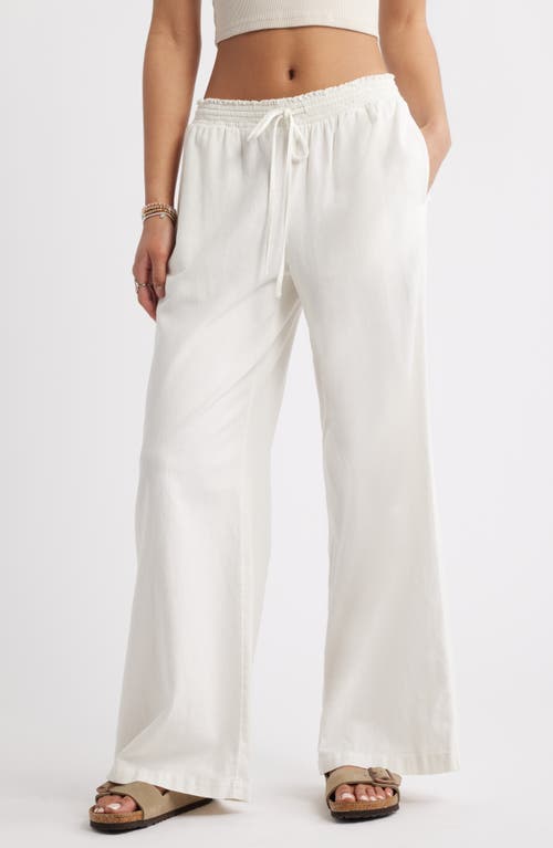 Bp. Linen Beach Pants In White Blanc