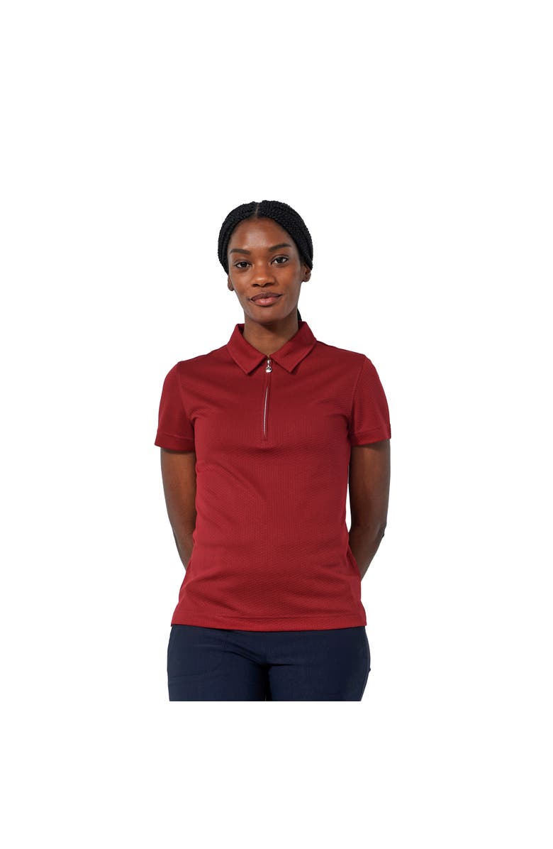 Daily Sports Peoria Womens Short Sleeve Golf Polo, Main, color, Umbria Red