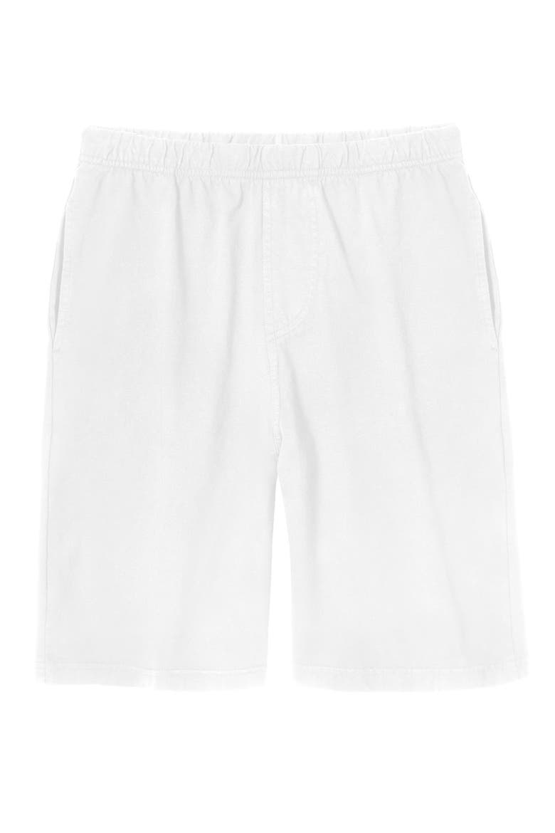 Mens Super-Soft 100% Cotton UPF 50+ Athletic Workout Shorts w/Pockets, Alternate, color, White
