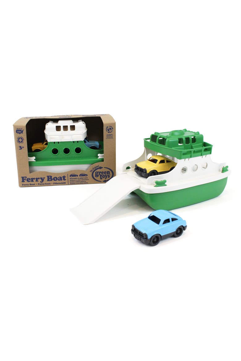 Three-Piece Ferry Boat Toy, Alternate, color, GREEN