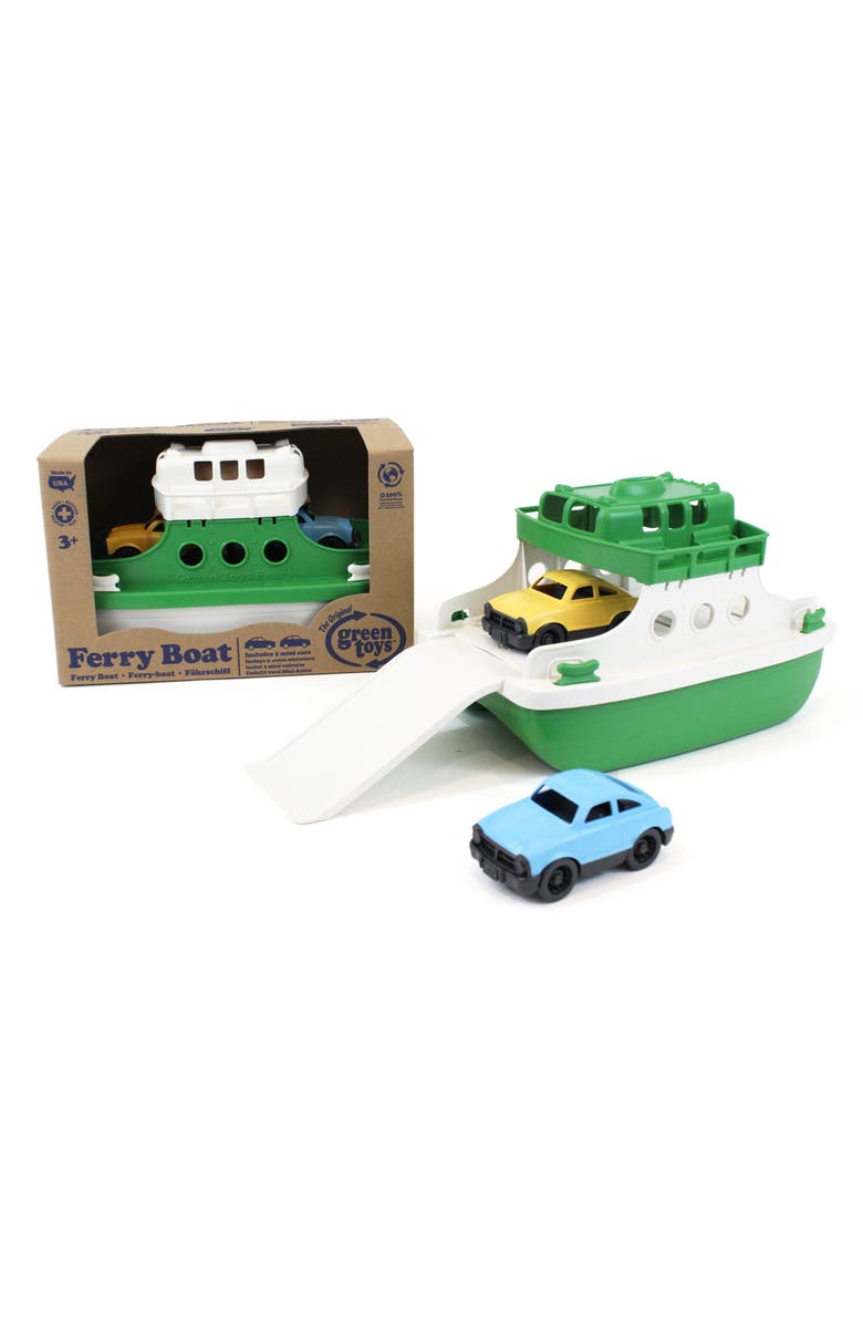 Green Toys Three-Piece Ferry Boat Toy, Alternate, color, Green