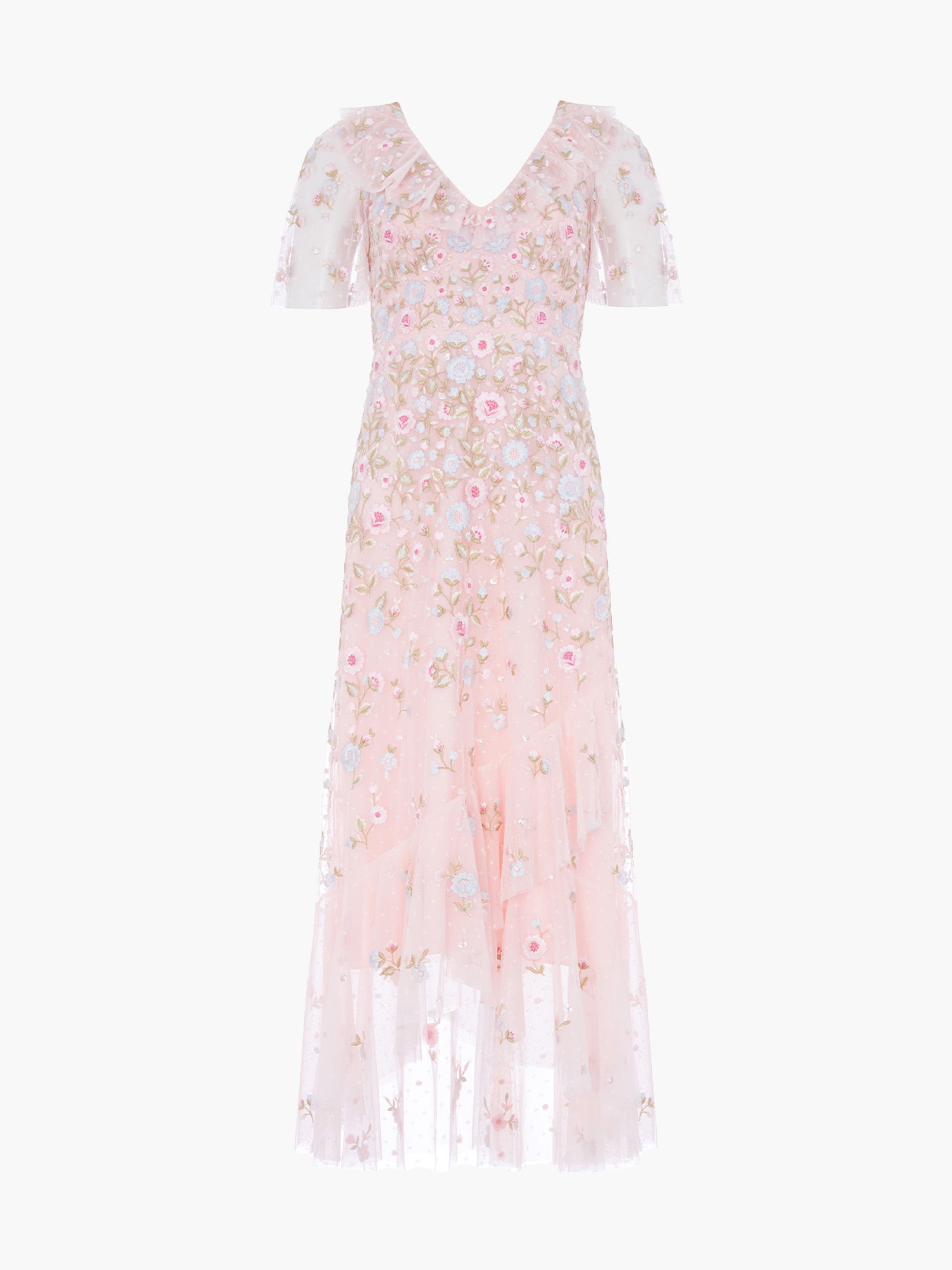 Ethereal Blooms Frill Ankle Gown - image 4