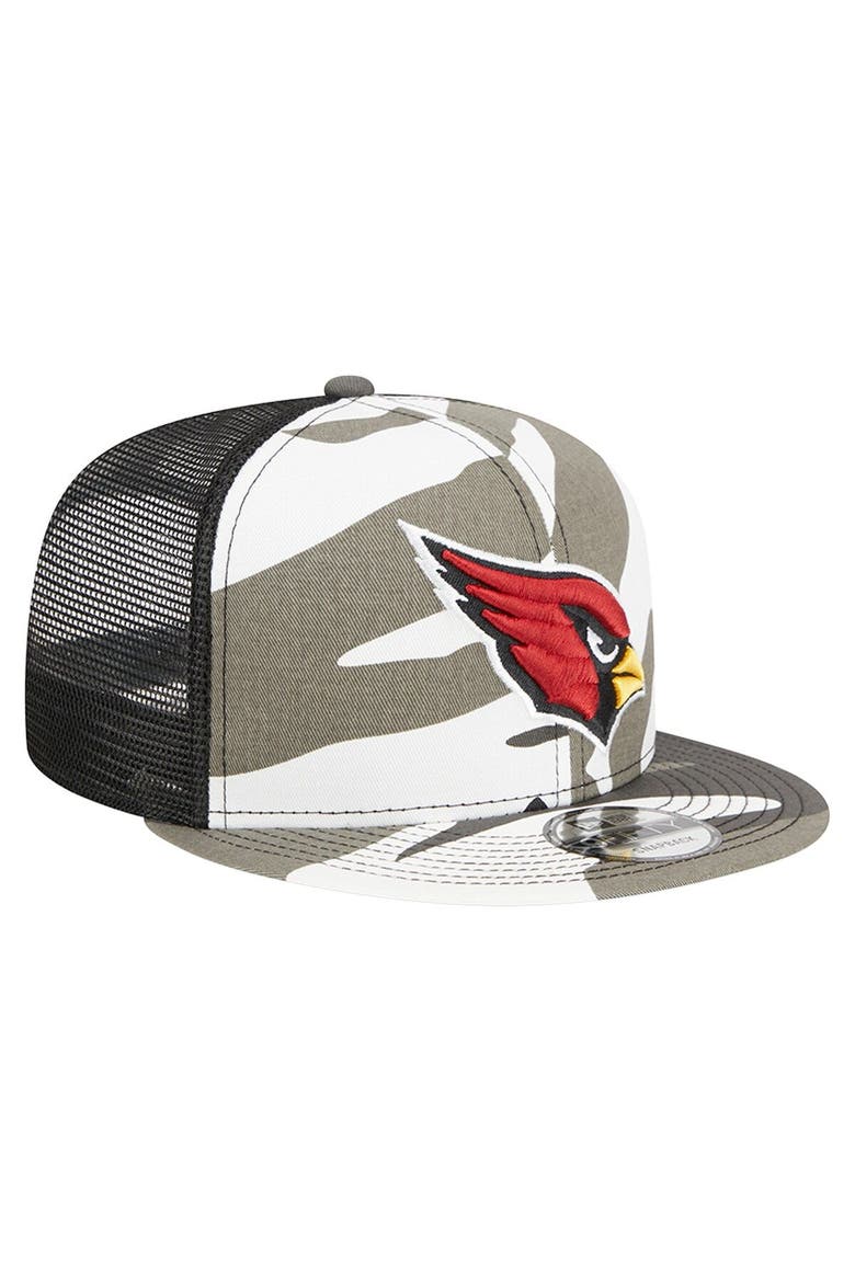 Men's New Era Urban Camo Arizona Cardinals 9FIFTY Trucker Snapback Hat, Alternate, color, Camo