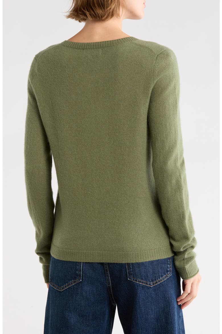 Rolled Edge Cashmere Cardigan, Alternate, color, ASPEN SAGE