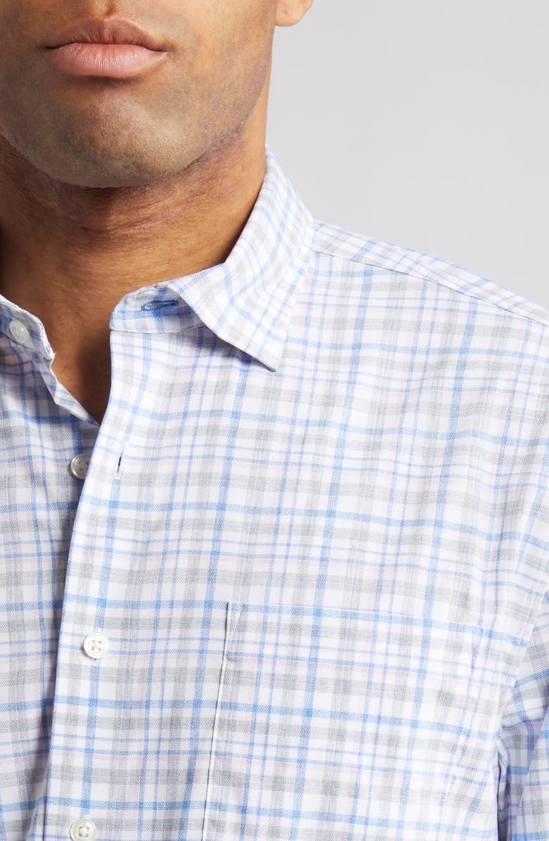 johnnie-O Alzer Plaid Performance Button-Up Shirt, Alternate, color, 