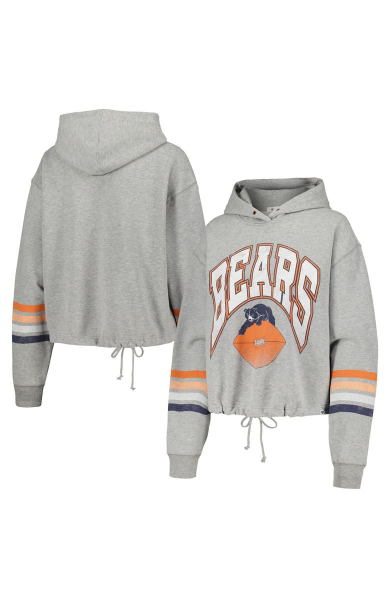'47 Women's '47 Heather Gray Chicago Bears Upland Bennett Pullover Hoodie, Main, color,