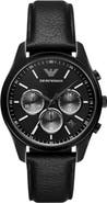 Emporio Armani Antonio Chronograph Leather Strap Watch, 41mm