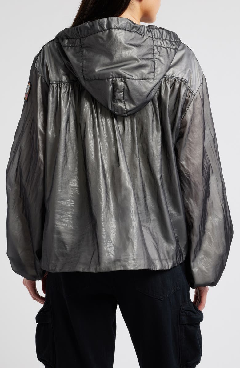 Parajumpers Carmen Metal Glaze Water Repellent Hooded Jacket, Alternate, color, Black