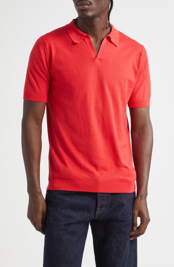 John Smedley Men's Noah Johnny Collar Sweater Polo | Nordstrom