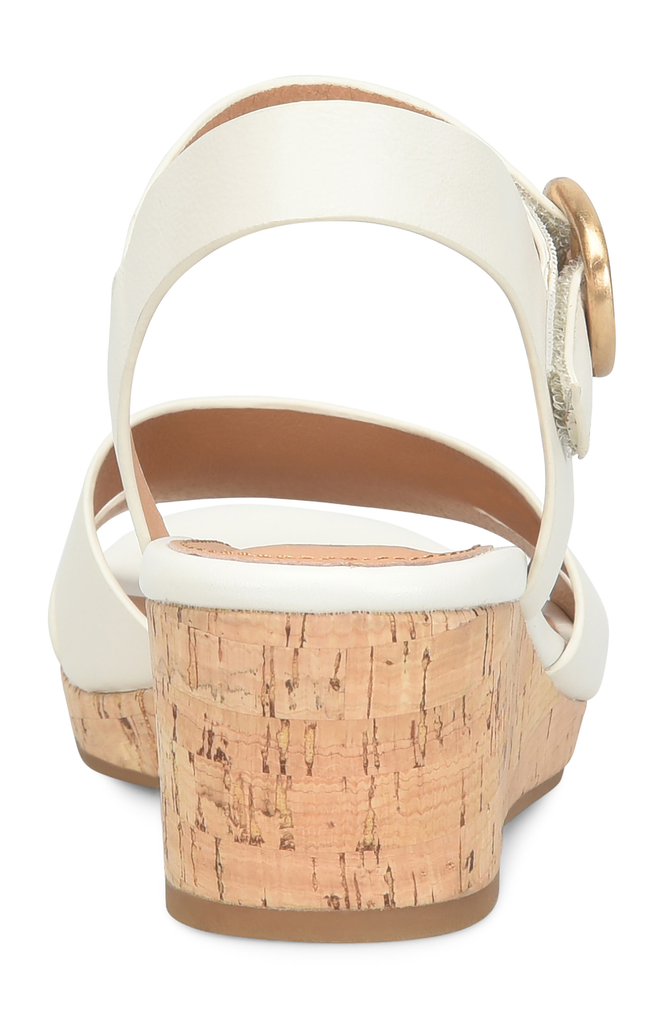 Vanessa Ankle Strap Platform Wedge Sandal, Alternate, color, OFF WHITE