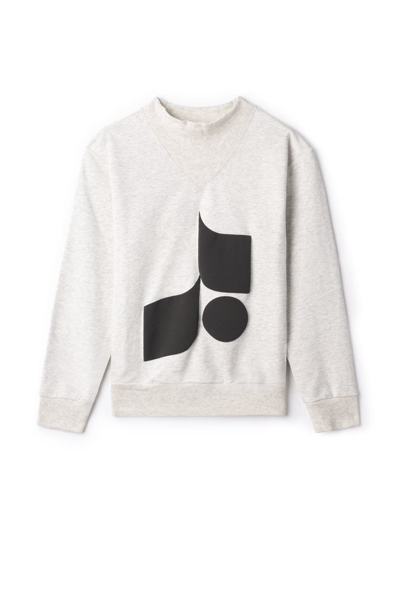 Charlotte & George Fennel Neck French Fleece Sweatshirt, Main, color, Pale Grey Mix