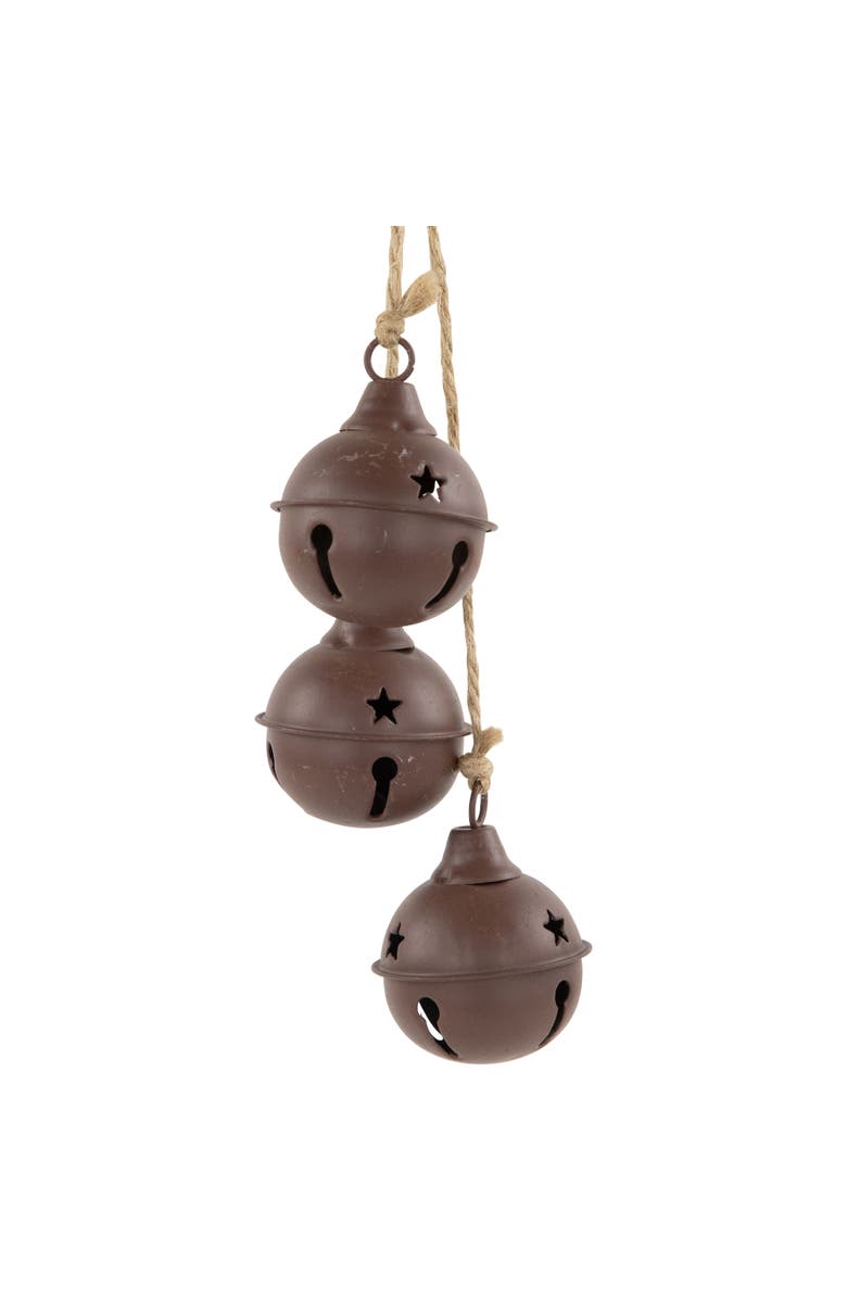 Northlight Cascading Christmas Jingle Bell Ornaments - 13.5" - Brown - Set of 2, Alternate, color, Brown