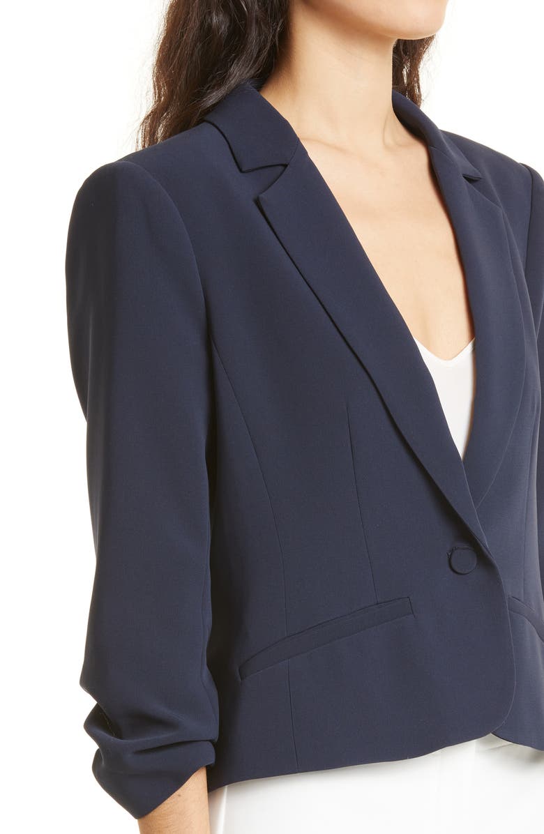 Cinq à Sept Le Petit Khloe Crop Blazer, Alternate, color, Navy