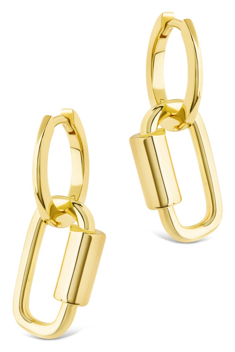 Ellison Carabiner Drop Earrings, Alternate, color, GOLD