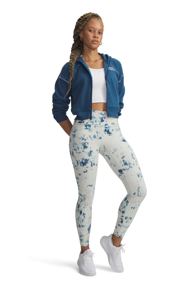 Under Armour Meridian Print Leggings, Alternate, color, Summit White / Wham Blue
