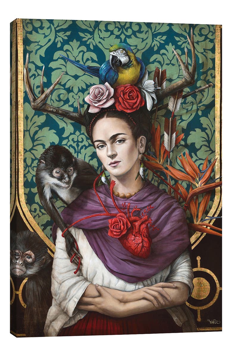 iCanvas Hommage a Frida by Sophie Wilkins Giclée Print Canvas Art, Main, color,
