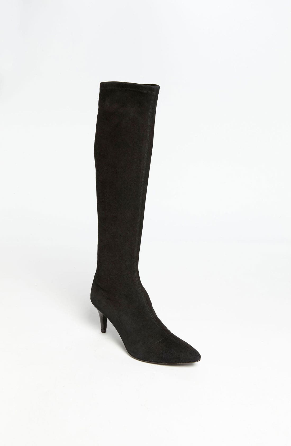 'Lilia' Boot, Main, color, BLACK SUEDE