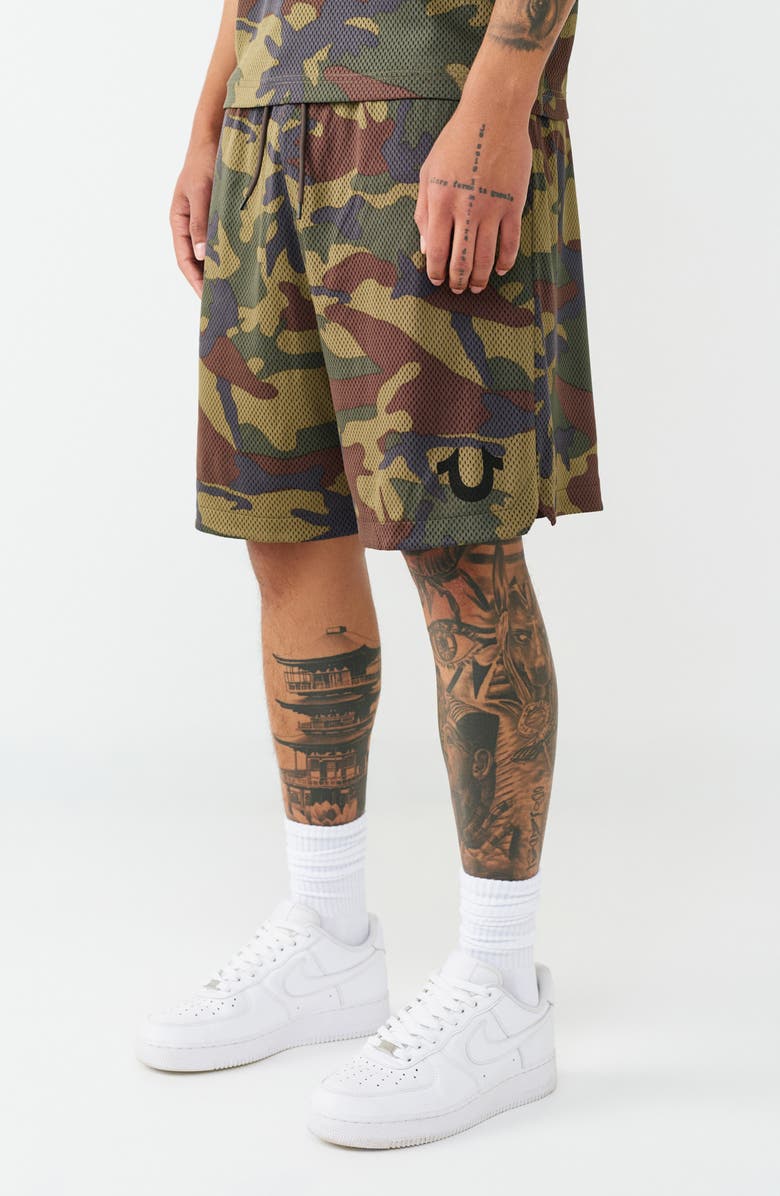 True Religion Mesh Basketball Shorts, Alternate, color, 