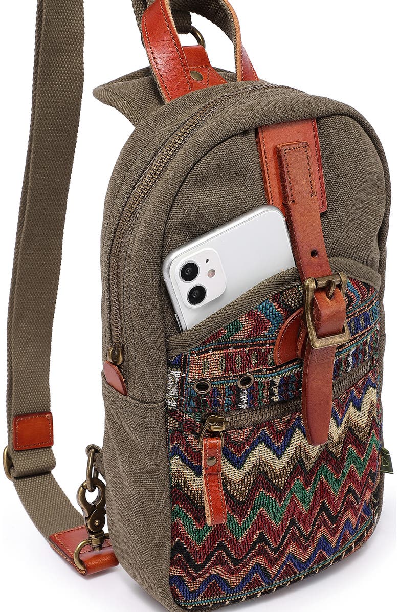 THE SAME DIRECTION Four Season Sling Bag, Alternate, color, Olive