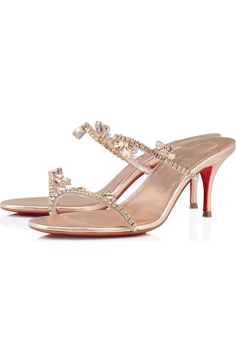 Christian Louboutin Just Queen Crystal Embellished Slide Sandal, Alternate, color,