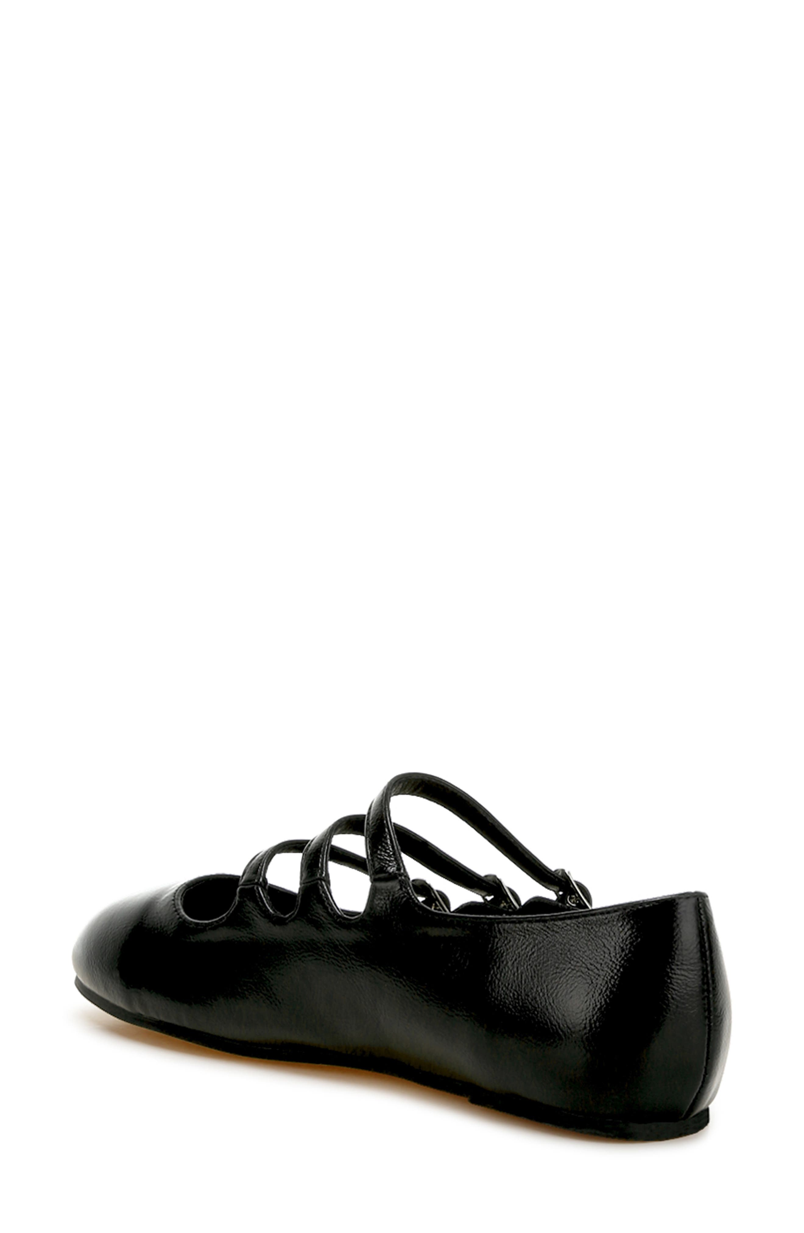 Rag & Co Macarina Triple Strap Mary Jane Flat, Alternate, color, Black