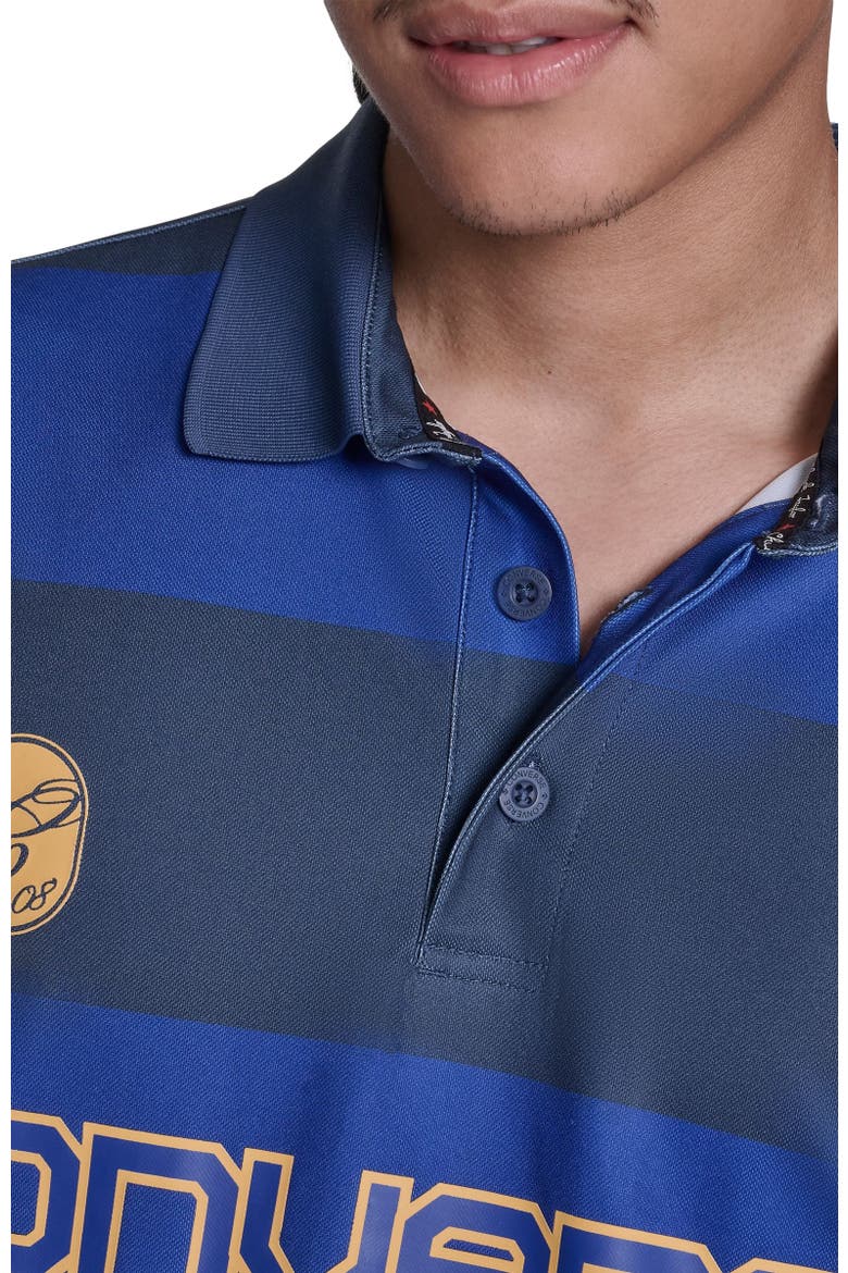 Retro Chuck Short Sleeve Polo Shirt, Alternate, color, CONVERSE BLUE MULTI