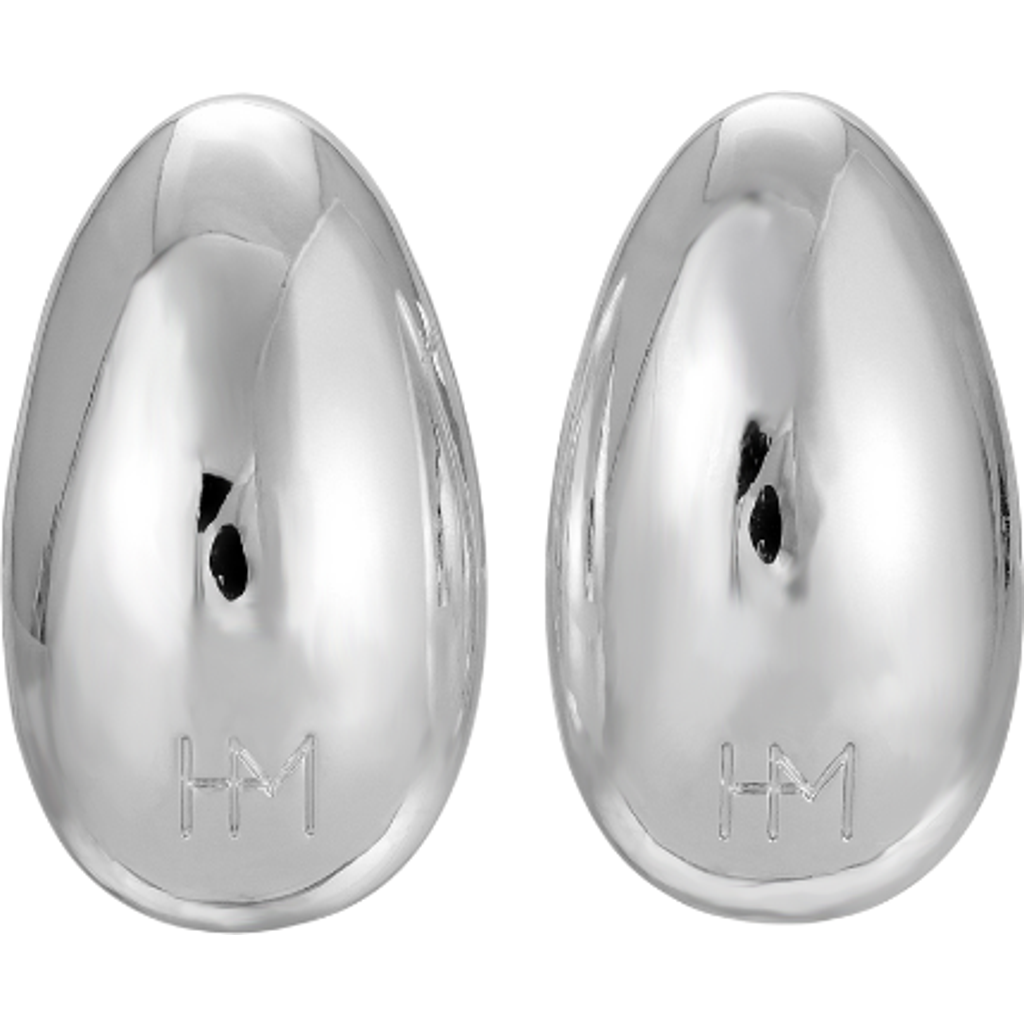 Heaven Mayhem Bean Earrings In Silver