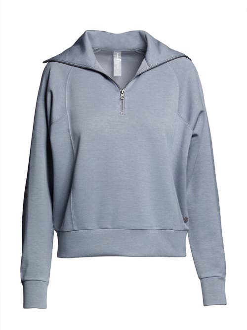 Single Stitch Ultra Soft 1/4 Zip Pullover In Blue