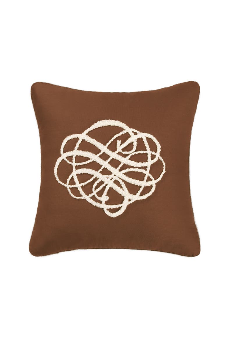 Bethwood Tufted Accent Pillow, Main, color, Brown