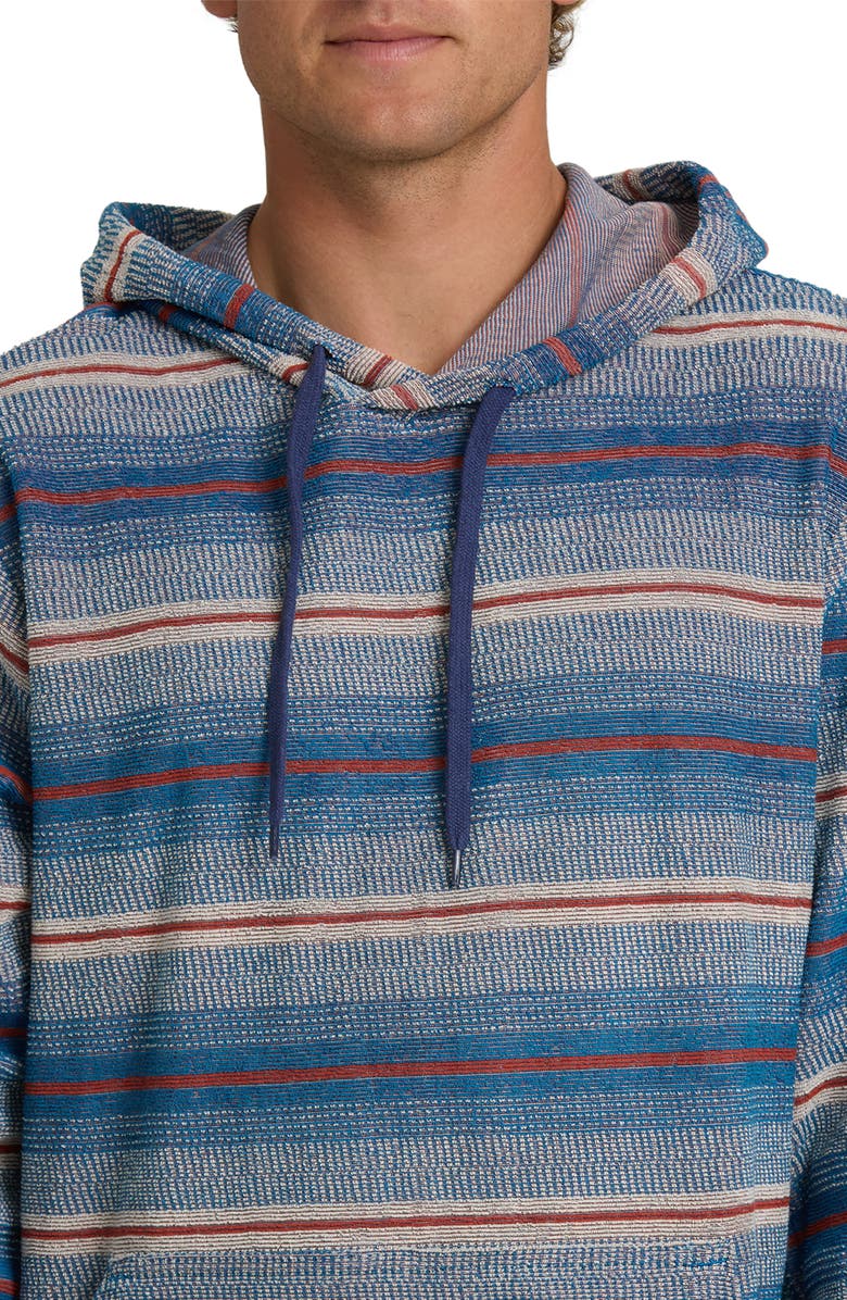 Billabong Flecker Diego Stripe Cotton Hoodie, Alternate, color, Dark Denim