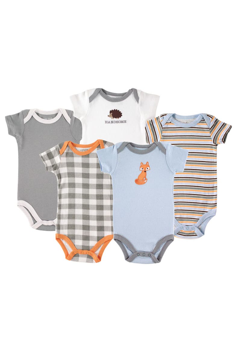 Essential 5-Piece Bodysuit Set, Main, color, Fox