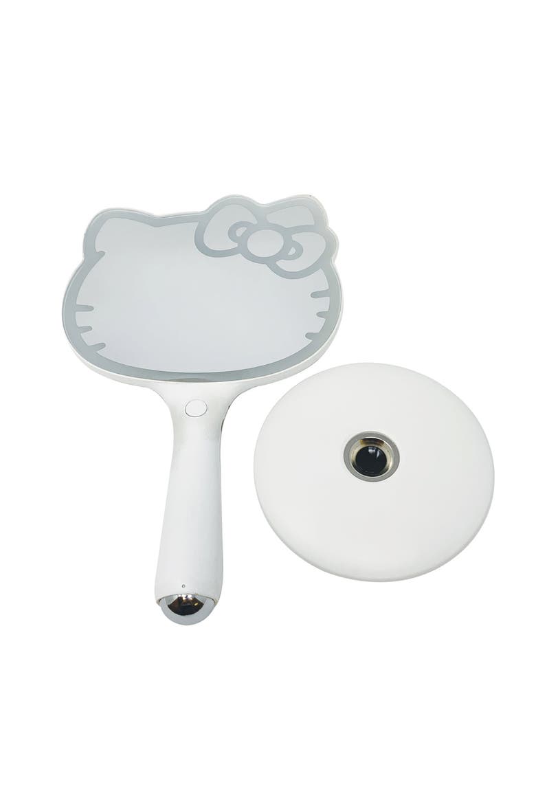 Hello Kitty LED Handheld Makeup Mirror with Standing Base, Alternate, color, White